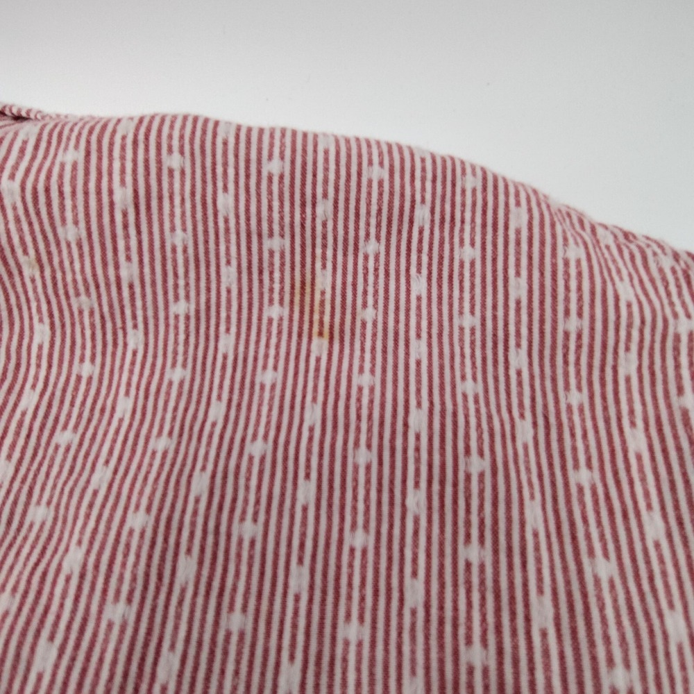 ✅👔🚨🎁🎄Rare KR3W Mens L Buttoned Up Collar Long Sleeve Shirt Red/White 📸SEE📏 - Picture 14 of 16